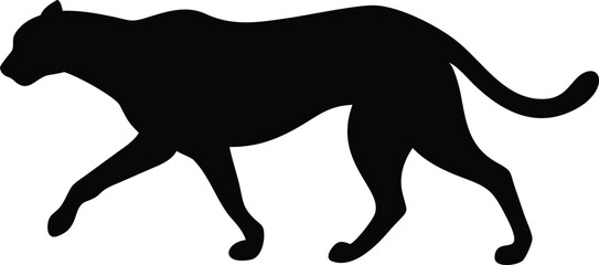 Obraz premium Panther cat wild animal vector logo design