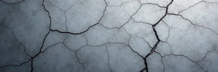 Obraz premium Cracked grey surface, flawed, imperfect, test image, distressed, damaged