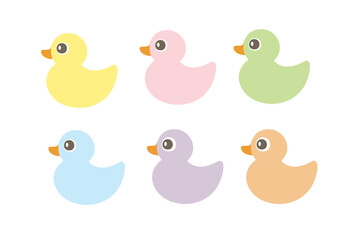 Baby duckies, baby ducks, duck icons, isolated on white background, pastel ducks 嬰兒圖案