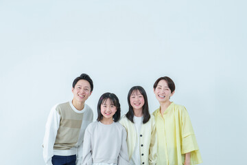 家族　親子　ファミリー　姉妹　ポートレート