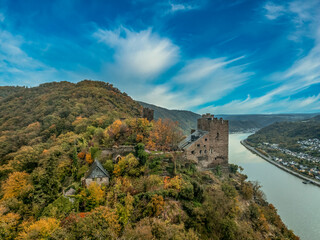 Rhine's Liebenstein Castle: A Storied Fortress, 'Hostile Brothers' Legend, Medieval Walls Panoramic...
