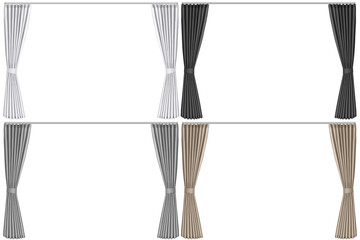 束ねたカーテン　4色セット