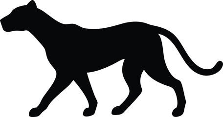 Obraz premium A Cheetah Silhouette on White Background