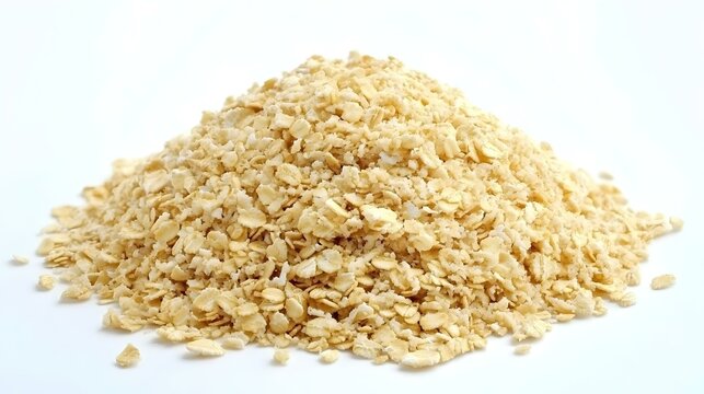 Oatmeal Serpih Terisolasi Dengan Latar Belakang Putih