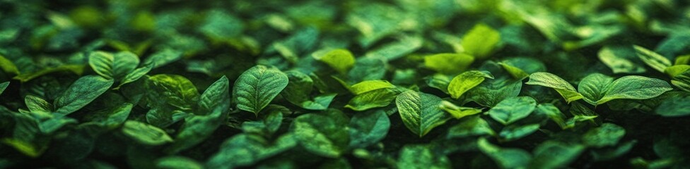 Lush green foliage background texture.