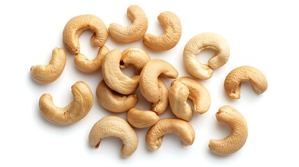 Cashews isolated on white background