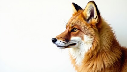 Deep pile fox fur collar, ivory white backdrop, silky, winterwear