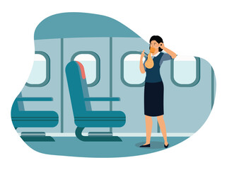  Cabin crew safety demonstration concept.