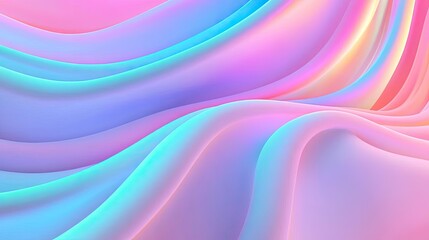 Obraz premium Vibrant color art abstract background concept. A vibrant, flowing abstract design featuring soft pastel colors and smooth curves.