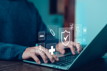 The concept of insurance represents various types of insurance such as insurance, travel, benefits, plans, health, home, auto, travel, comprehensive coverage and personal policy management.
