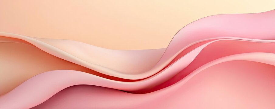 Pastel color illustration abstract background concept. Smooth pink waves create an elegant and calming abstract background texture.