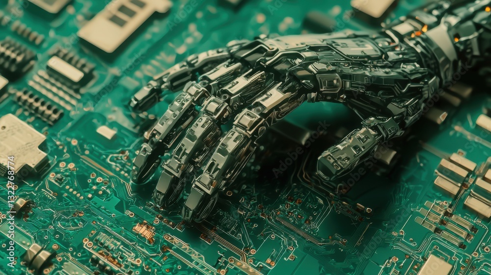 Poster computer chip highlighting advanced technology and innovation in automated policy enforcement for sm