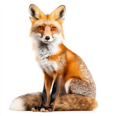 Fototapeta premium Red Fox with white background