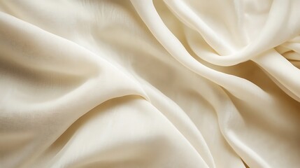Elegant Draped Cream Colored Fabric Texture