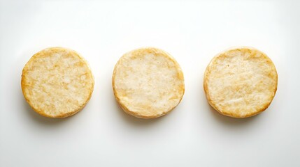 Cheese isolated on white background top view