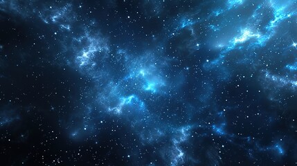 Naklejka premium Blue_dark_galactic_background
