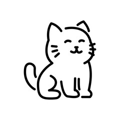 cat icon vector, line style icon