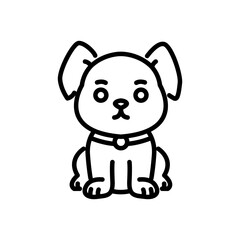 dog icon vector, line style icon
