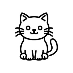 cat icon vector, line style icon