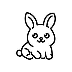 rabbit icon vector, line style icon