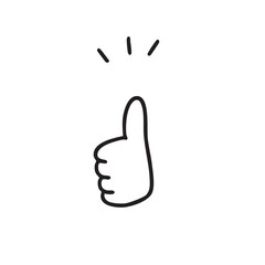 シンプルな手描きのグッドポーズ　単品