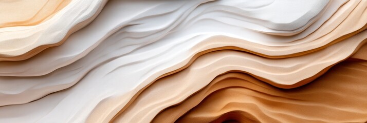 Fototapeta premium Layered Rock Strata Canyon Walls Abstract - Abstract symbolizing geological formations, earth tones, natural textures, flowing lines, and layered formations