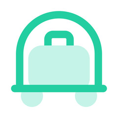 baggage cart icon for illustration