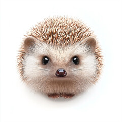 Obraz premium Adorable Baby Hedgehog Portrait Isolated on Clean White Background