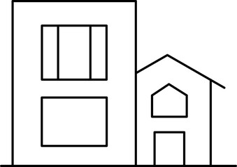 Building Line Icon Element Set