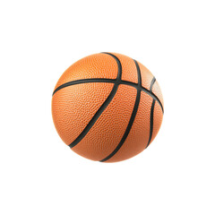 Fototapeta premium Bright Orange Basketball with Crisp Texture Isolated on Transparent Background
