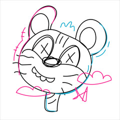 Vector Doodle Illustrations in various abstract shapes