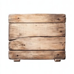 Rustic Wooden Sign for Vintage Decor in Isolated Background