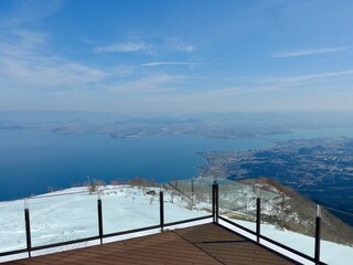 Obraz premium 日本のスキー場，びわ湖バレイ