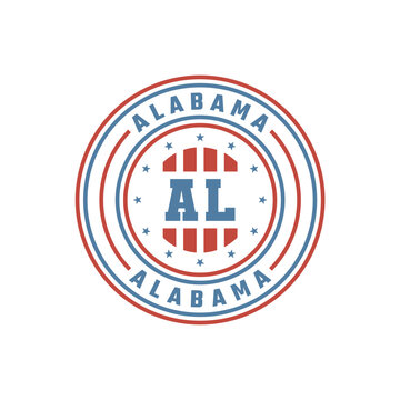 Alabama circle stamp badge