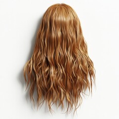 Naklejka premium Casual Beach Hair Styled with Soft Waves for a Relaxed Look