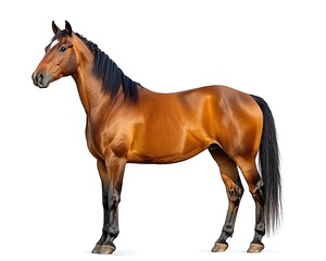 Obraz premium Horse Profile, Studio Shot, Isolated, for Animal Print
