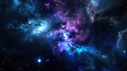Fototapeta premium Nebula_dark_galactic_background
