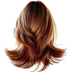 Naklejka premium Layered Hairstyle with Textured Tips for Added Volume and Style