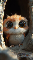 close up of an owl, mobile wallpaper