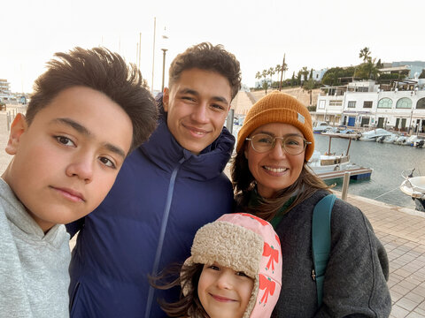 Family enjoying a sunny day together 