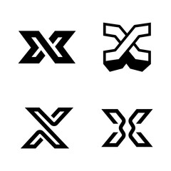 x letter logo icon design illustration