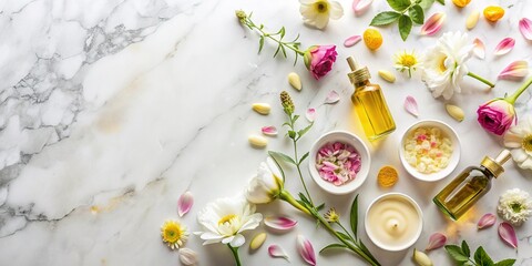 Body Peace: Fresh Splash on Marble - Wellness Stock Photo