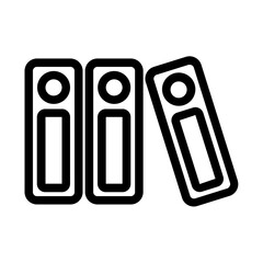   file  binder  document  storage  office  archive  paperwork  records  business  paper Line Icon