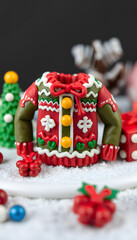 Ugly Christmas Sweater, craft clay. with white shades