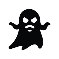 Halloween animated ghost silhouette design