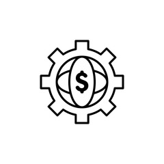 Global Money line icon