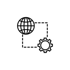 Global Processing line icon