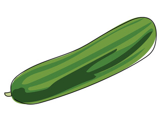 Cucumber continuous line pattern on a white background