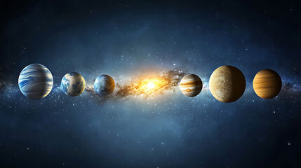 Exploring the solar system planets space digital art cosmic environment stellar viewpoint