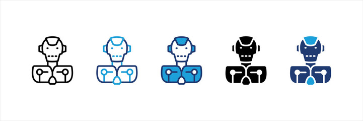 Robot Multi Style Icon Set